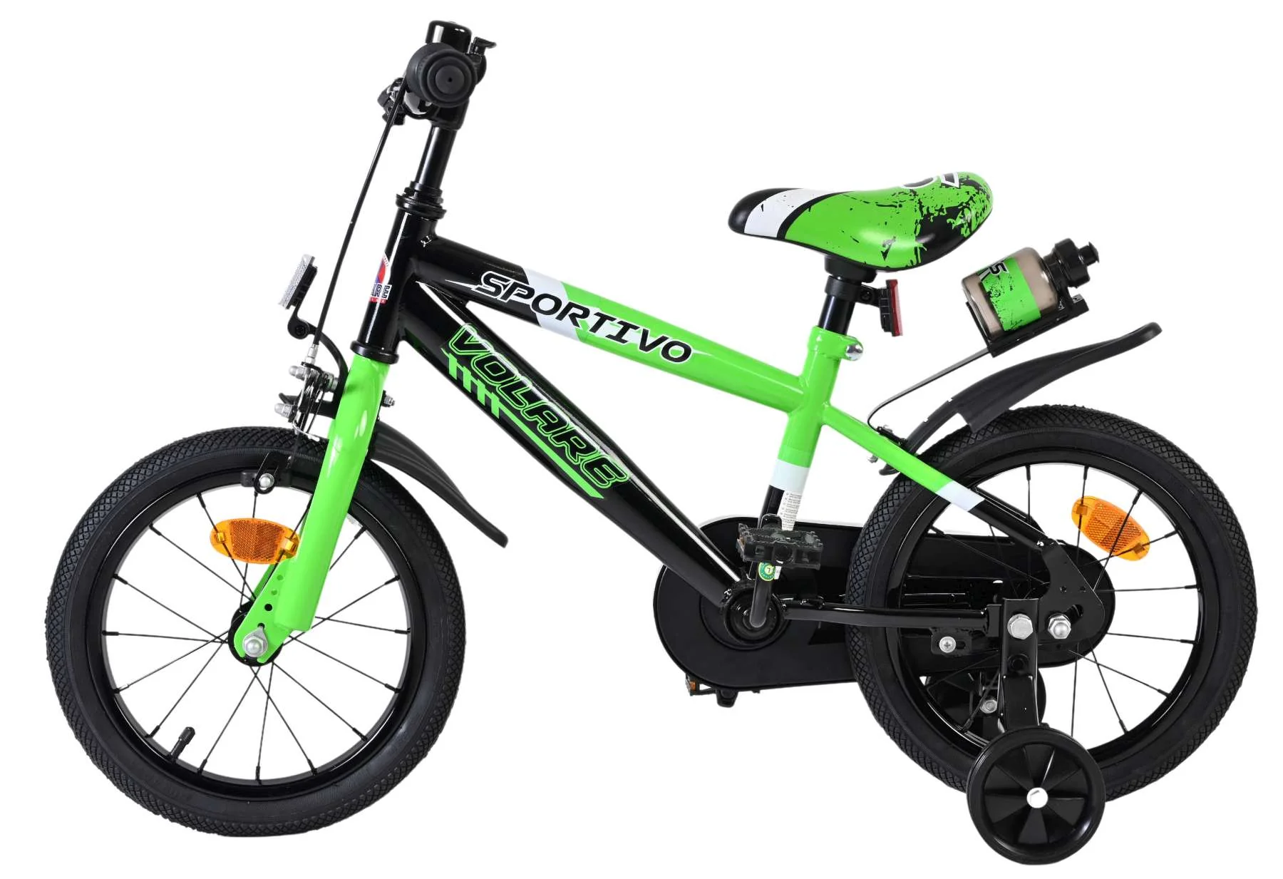 Volare Sportivo Kinderfiets - Jongens - 14 inch - Groen Zwart OUTLET - Image 7