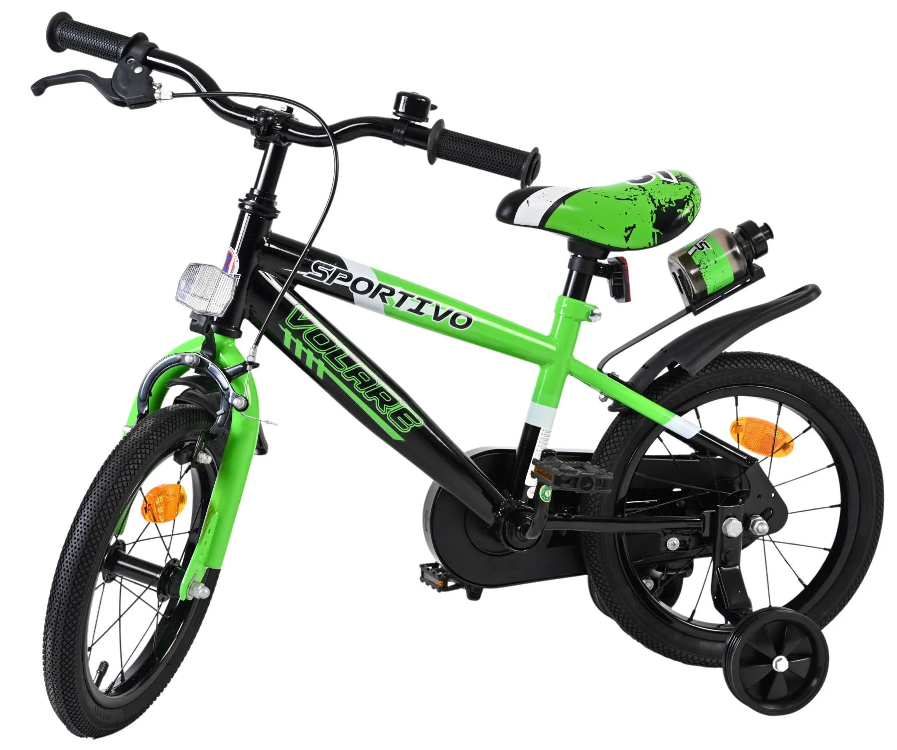 Volare Sportivo Kinderfiets - Jongens - 14 inch - Groen Zwart OUTLET - Image 8