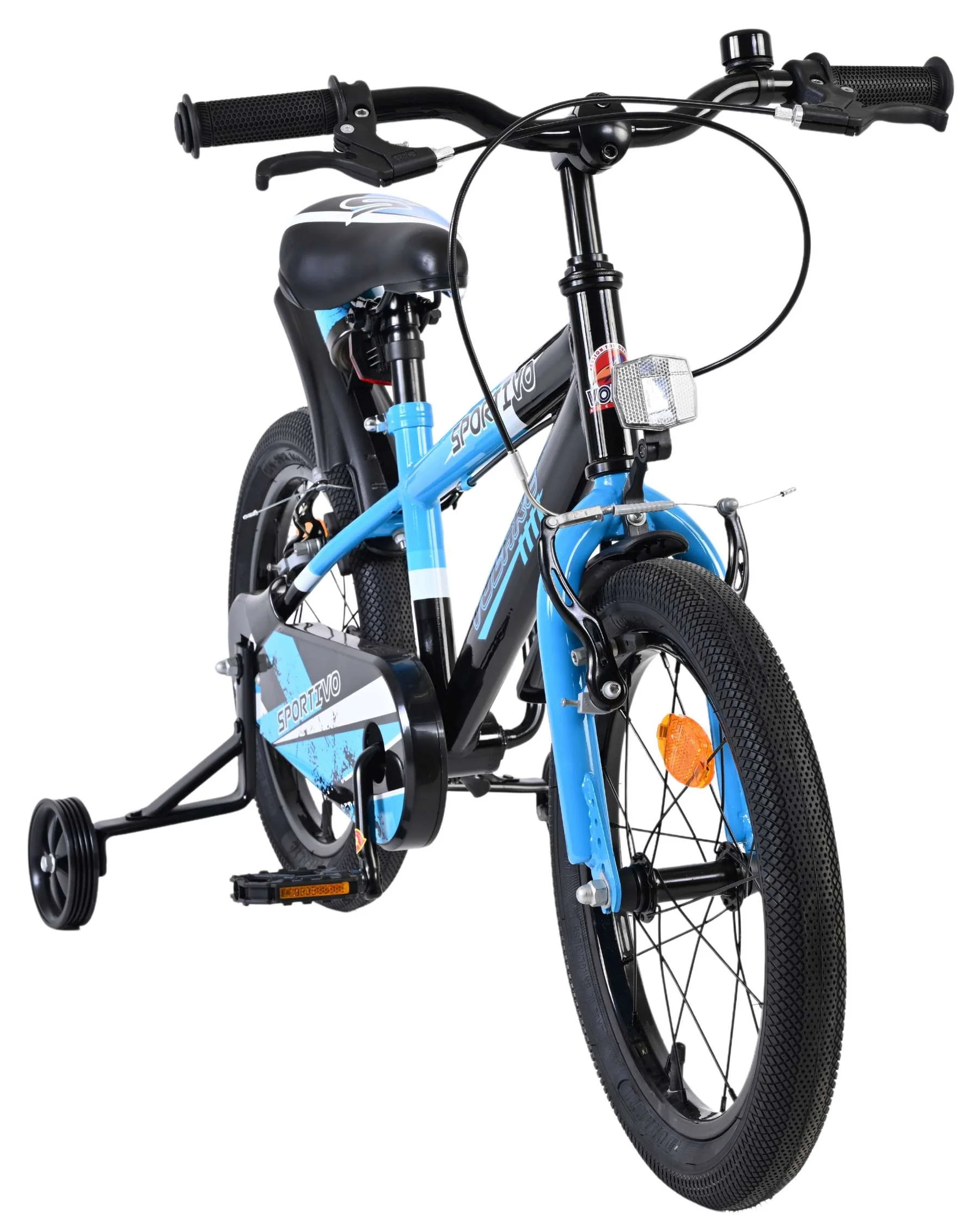 Volare Sportivo Kinderfiets - Jongens - 16 inch - Blauw Zwart - Twee Handremmen - Image 6