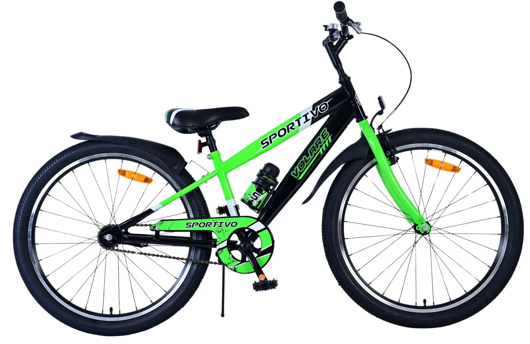 Volare Sportivo Kinderfiets - Jongens - 24 inch - Zwart Groen