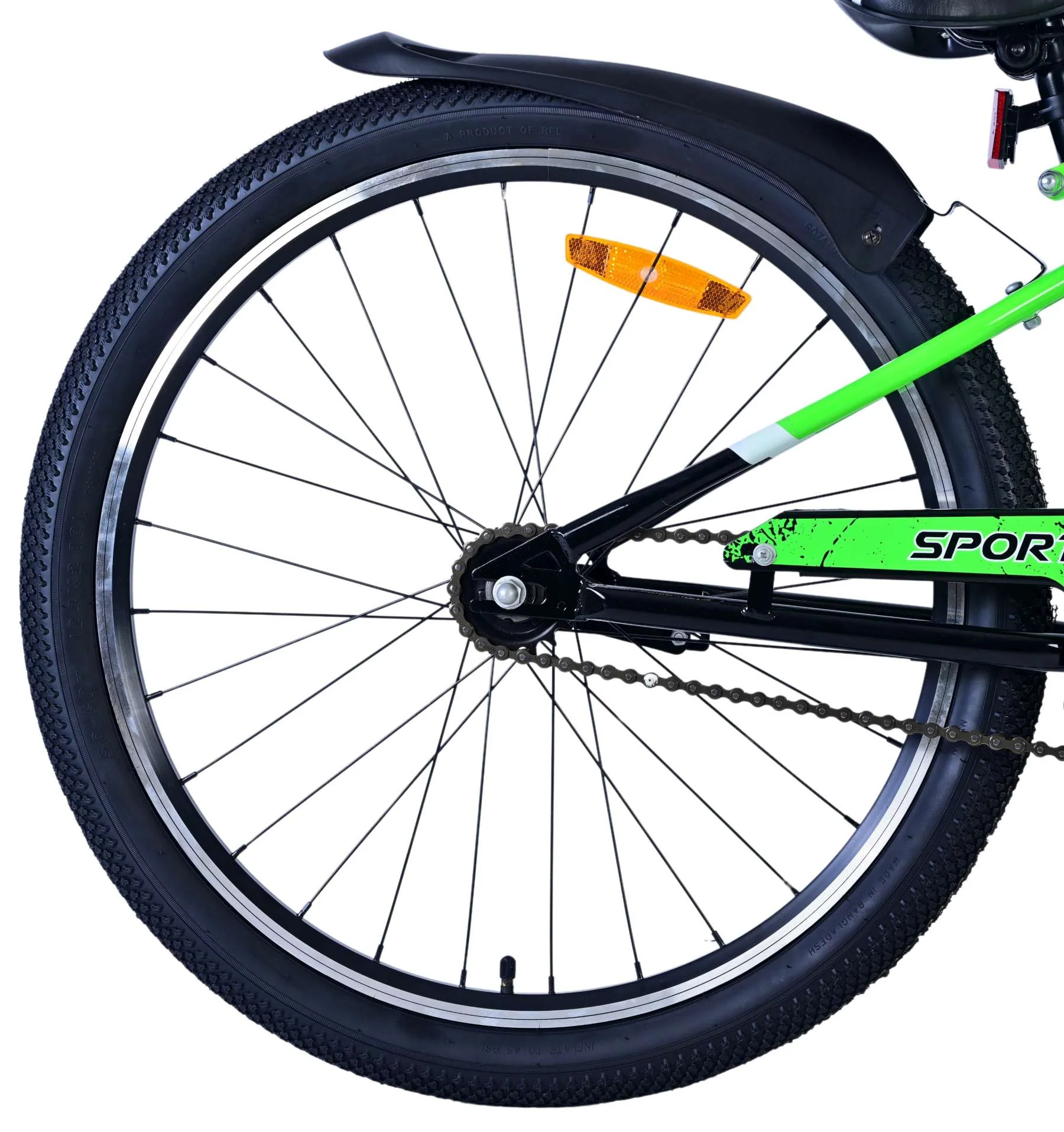 Volare Sportivo Kinderfiets - Jongens - 24 inch - Zwart Groen - Image 10