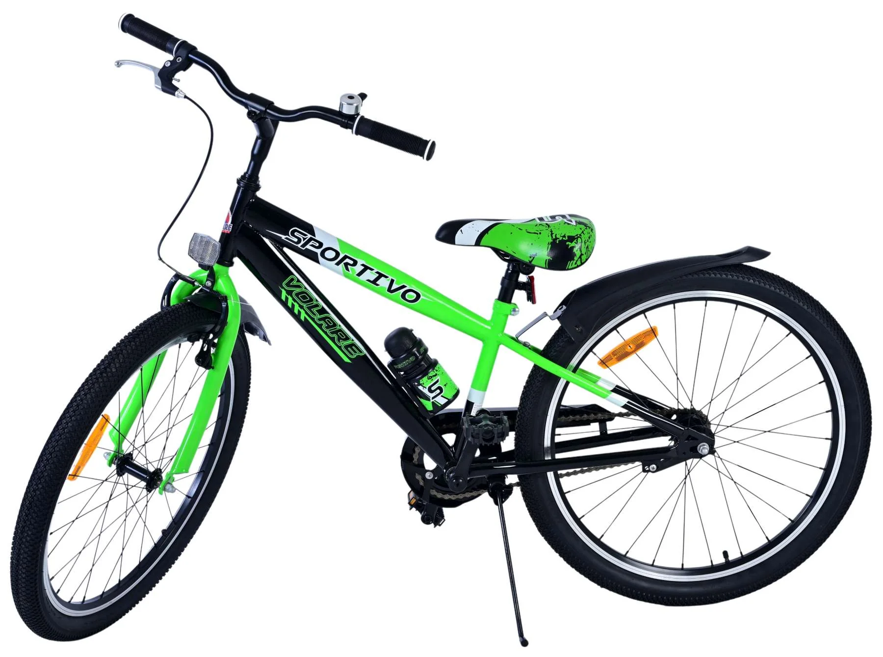 Volare Sportivo Kinderfiets - Jongens - 24 inch - Zwart Groen - Image 4