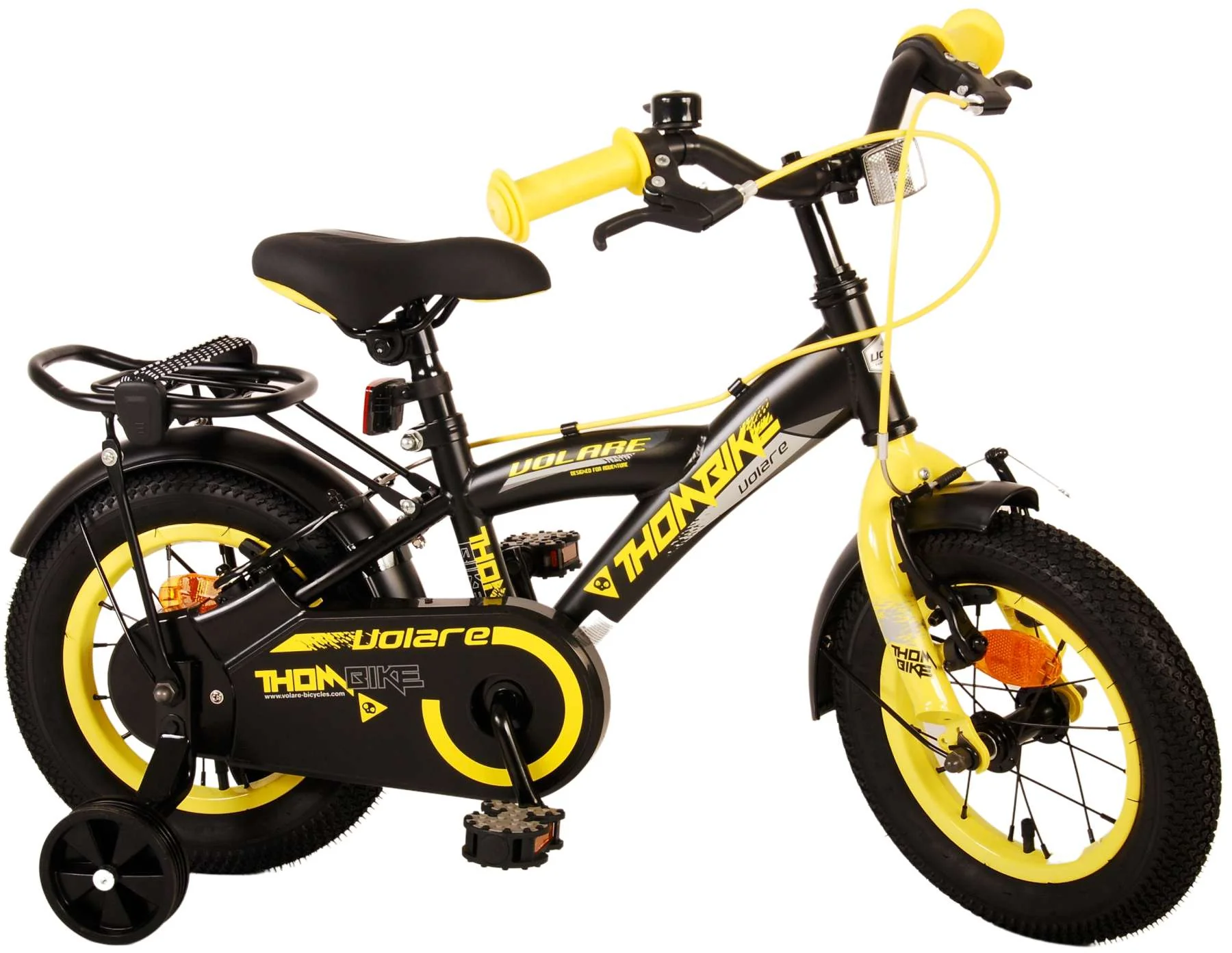 Volare Thombike Kinderfiets - Jongens - 12 inch - Zwart Geel OUTLET - Image 17
