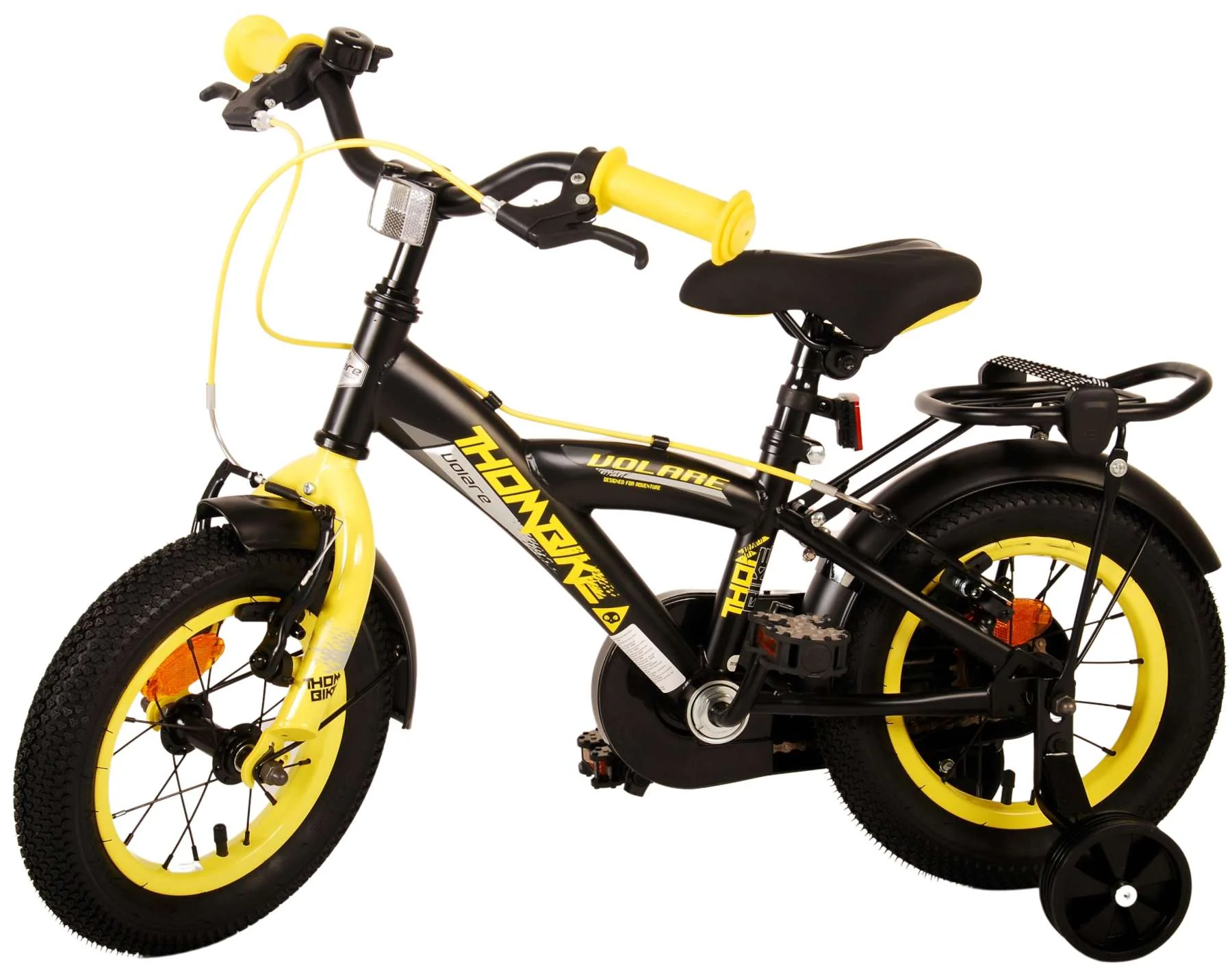 Volare Thombike Kinderfiets - Jongens - 12 inch - Zwart Geel OUTLET - Image 6