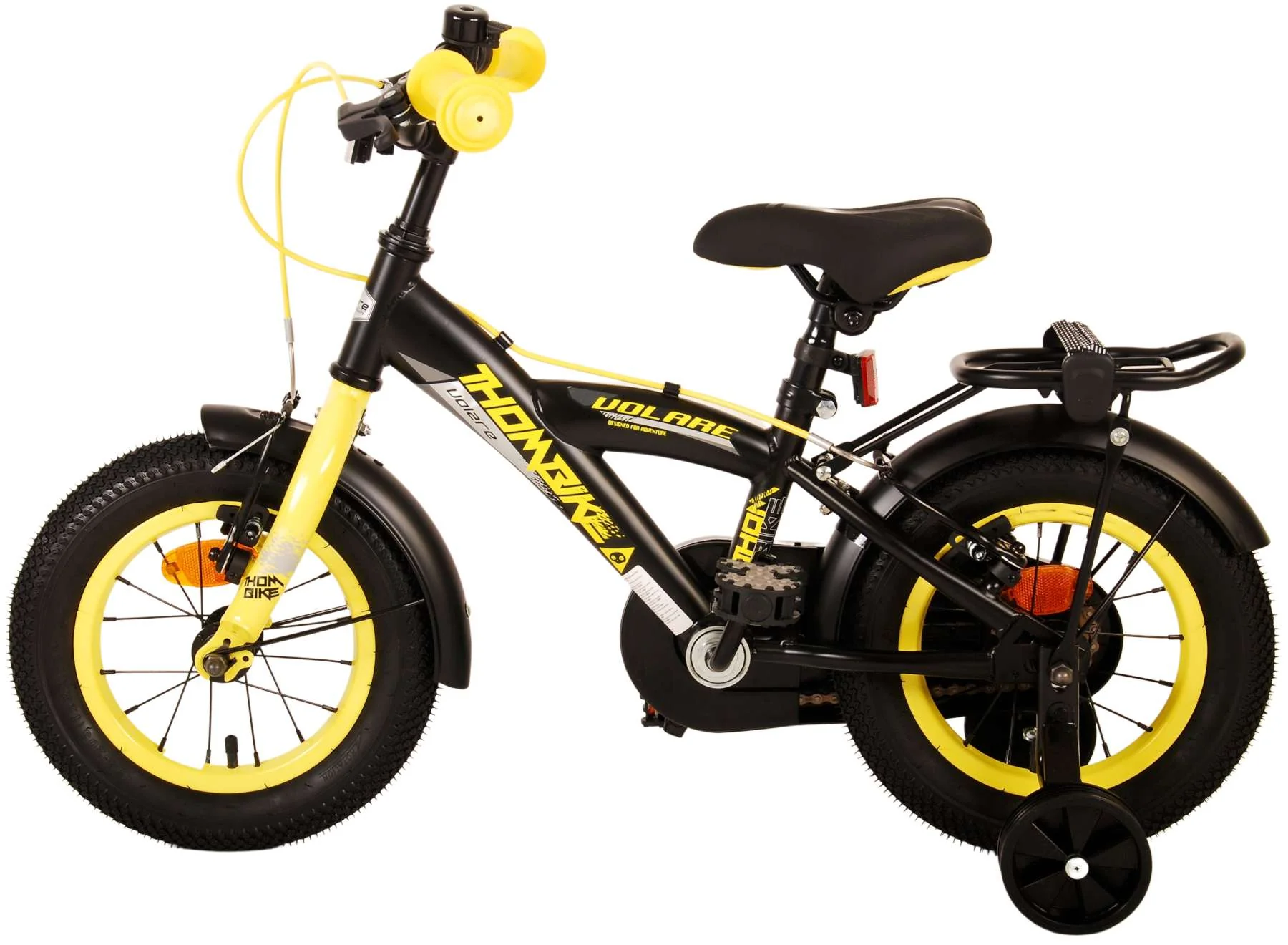 Volare Thombike Kinderfiets - Jongens - 12 inch - Zwart Geel OUTLET - Image 7