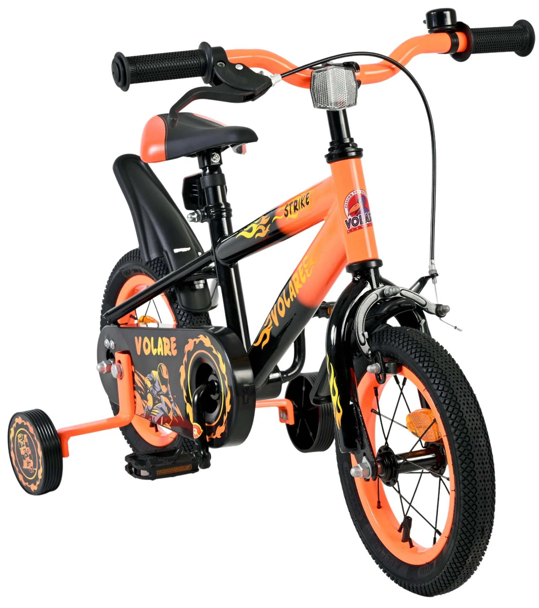 Volare Strike Kinderfiets - Jongens - 12 inch - Zwart Oranje - Image 5