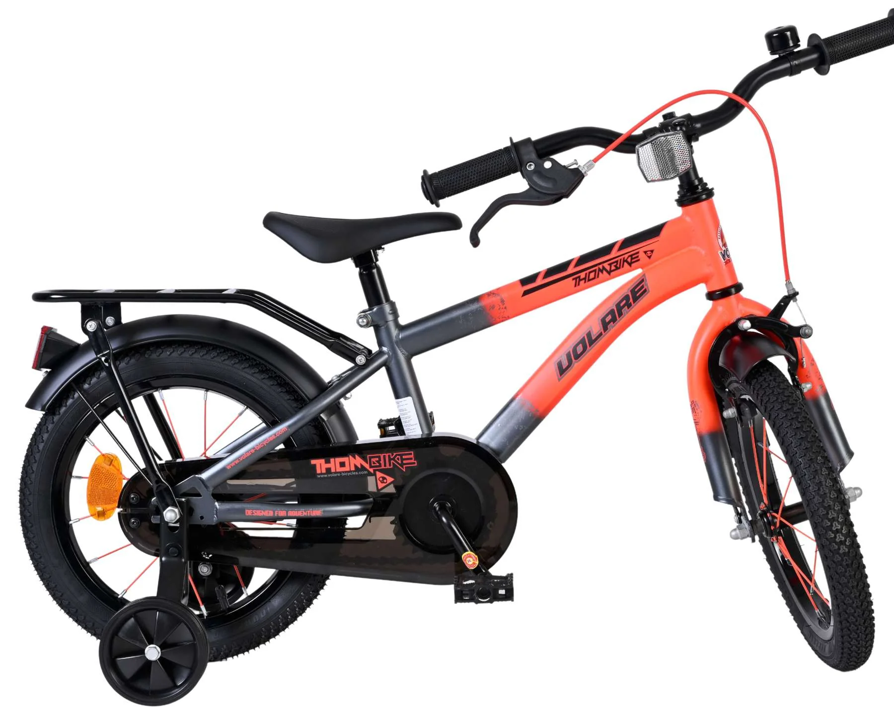 Volare Thombike Kinderfiets - Jongens - 14 inch - Oranje/Grijs - Image 10