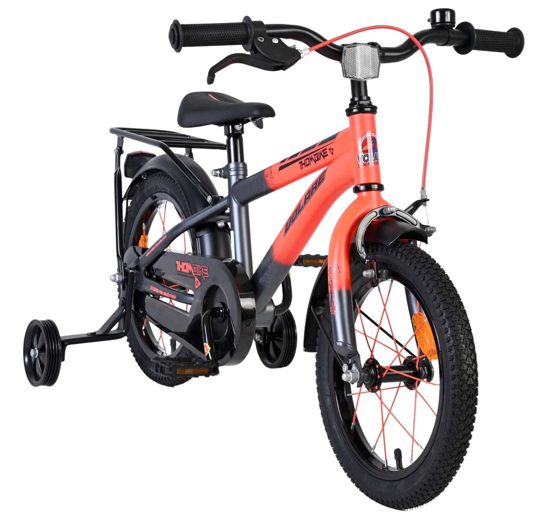 Volare Thombike Kinderfiets - Jongens - 14 inch - Oranje/Grijs - Image 5