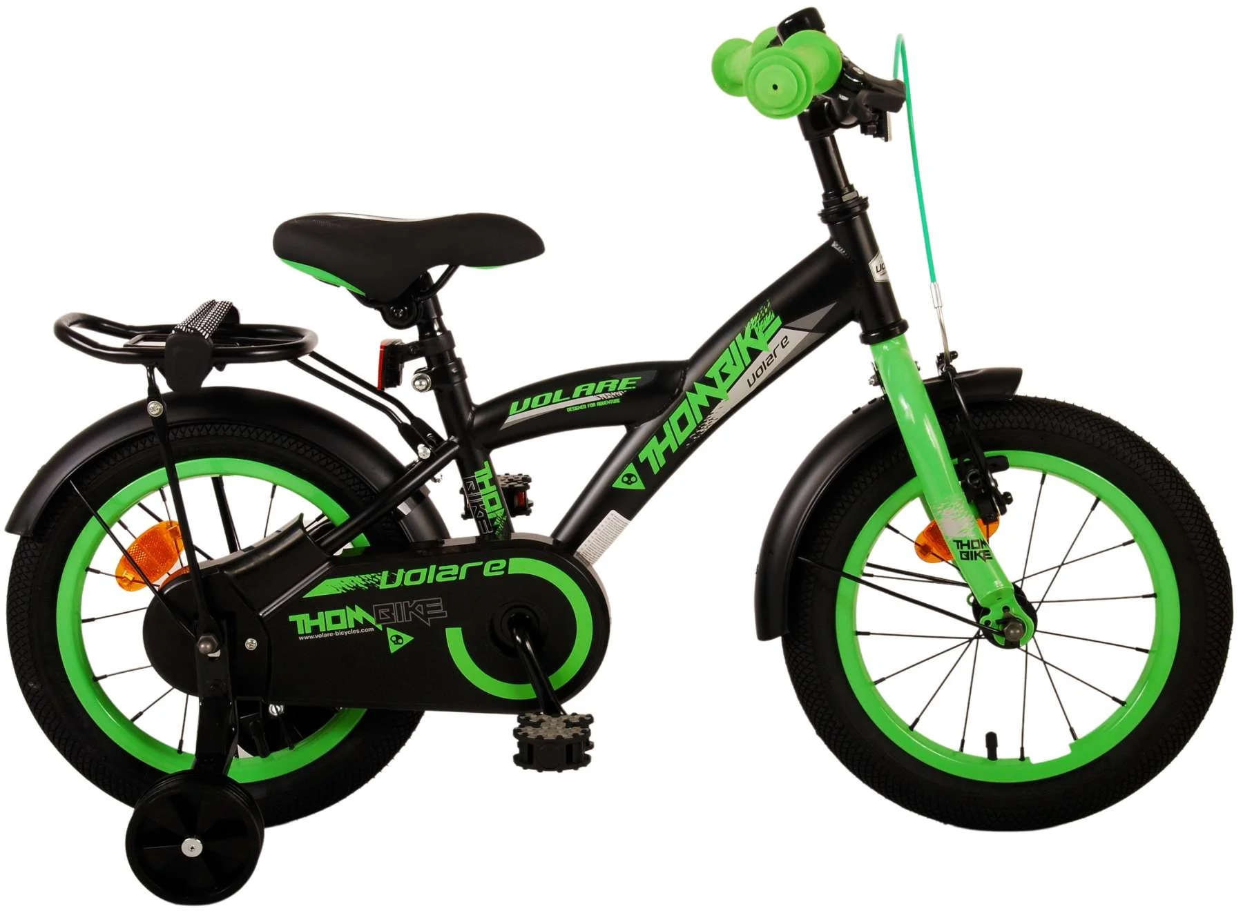 Volare Thombike Kinderfiets - Jongens - 14 inch - Zwart Groen