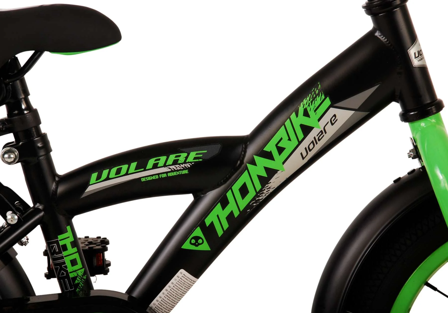 Volare Thombike Kinderfiets - Jongens - 14 inch - Zwart Groen - Image 7
