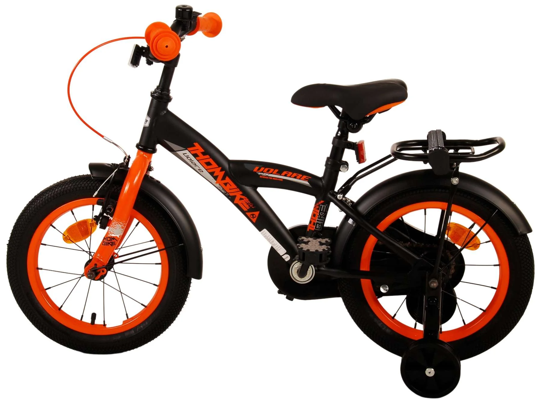 Volare Thombike Kinderfiets - Jongens - 14 inch - Zwart Oranje - Image 11