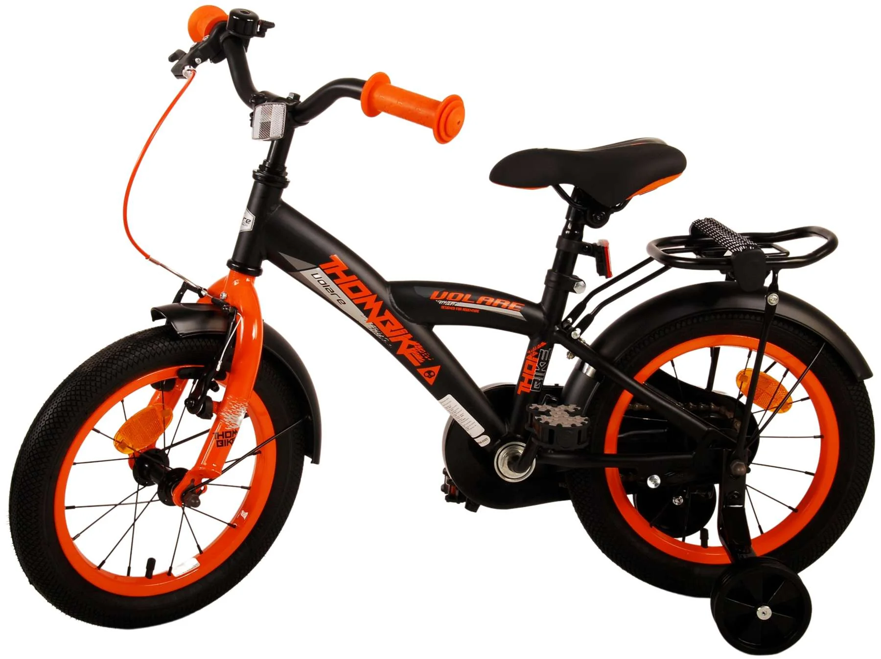 Volare Thombike Kinderfiets - Jongens - 14 inch - Zwart Oranje - Image 12