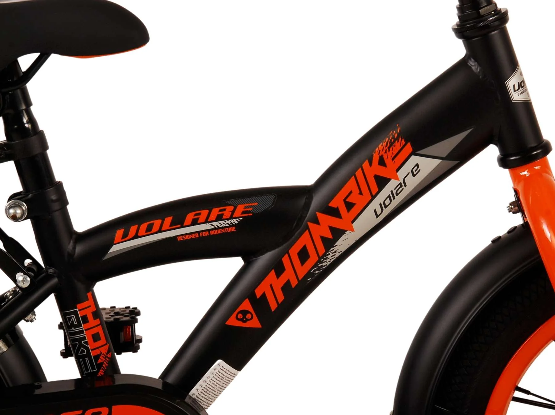 Volare Thombike Kinderfiets - Jongens - 14 inch - Zwart Oranje - Image 5