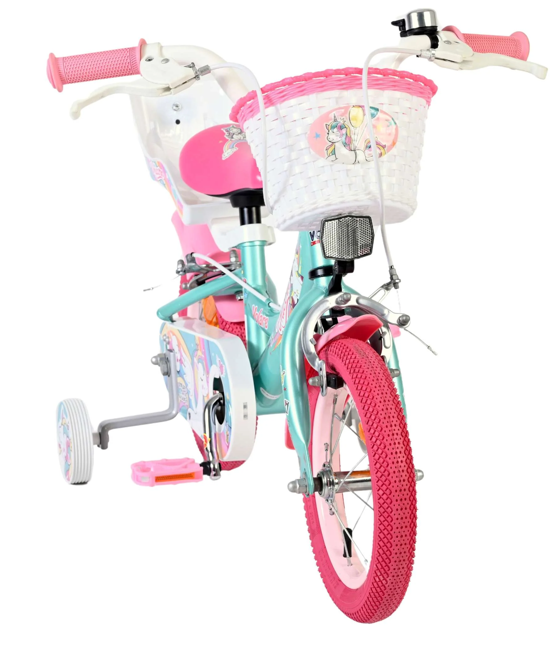 Volare Unicorn Kinderfiets - Meisjes - 12 inch - Groen - Twee handremmen - Image 5
