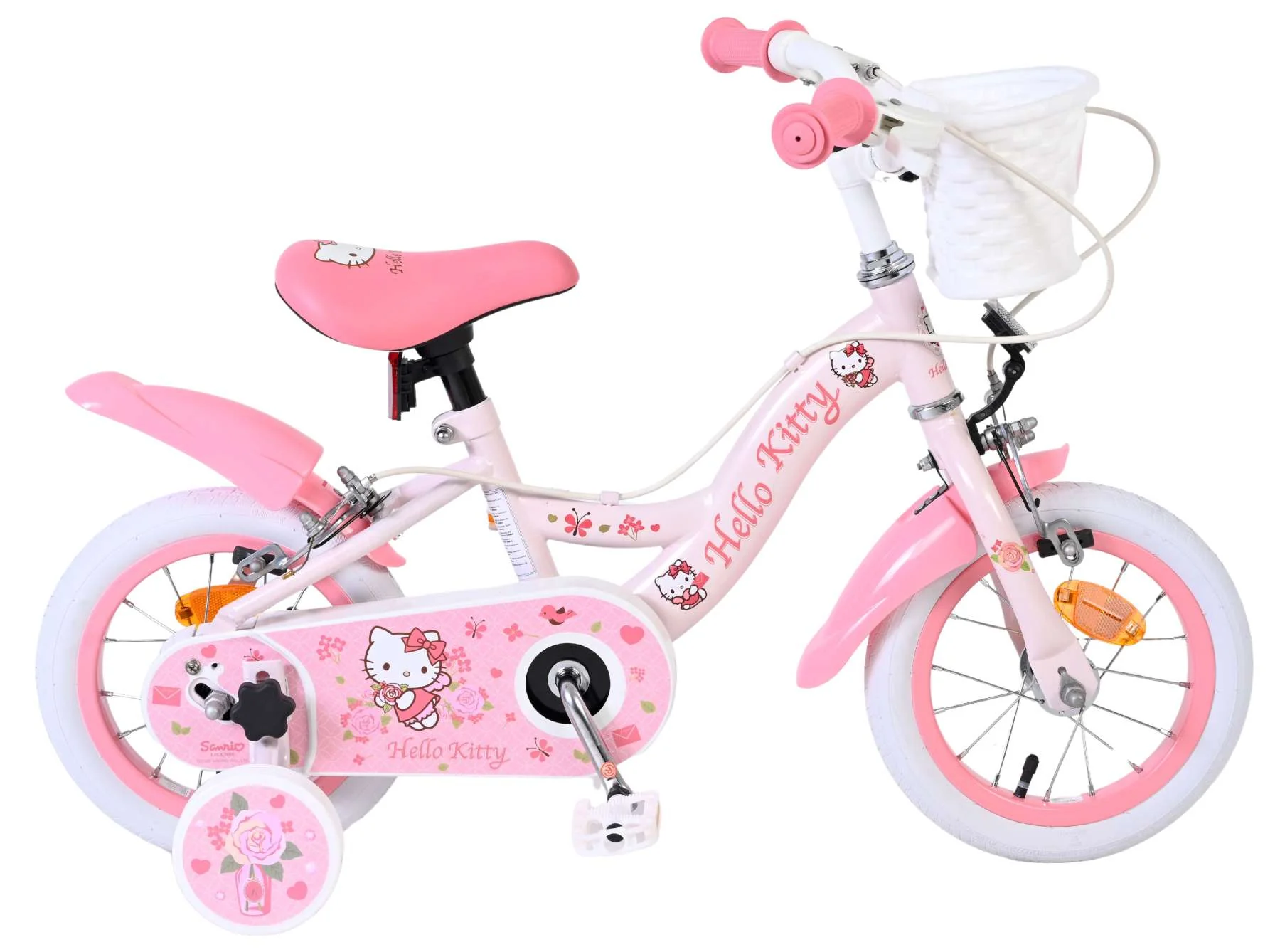 Hello Kitty Kinderfiets - Meisjes - 12 inch - Roze - Twee handremmen