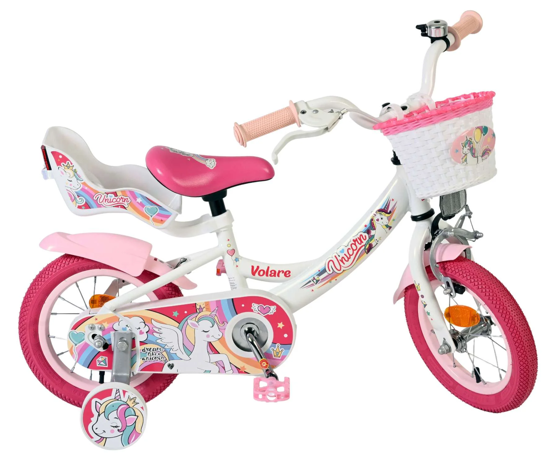 Volare Unicorn Kinderfiets - Meisjes - 12 inch - Wit OUTLET - Image 10