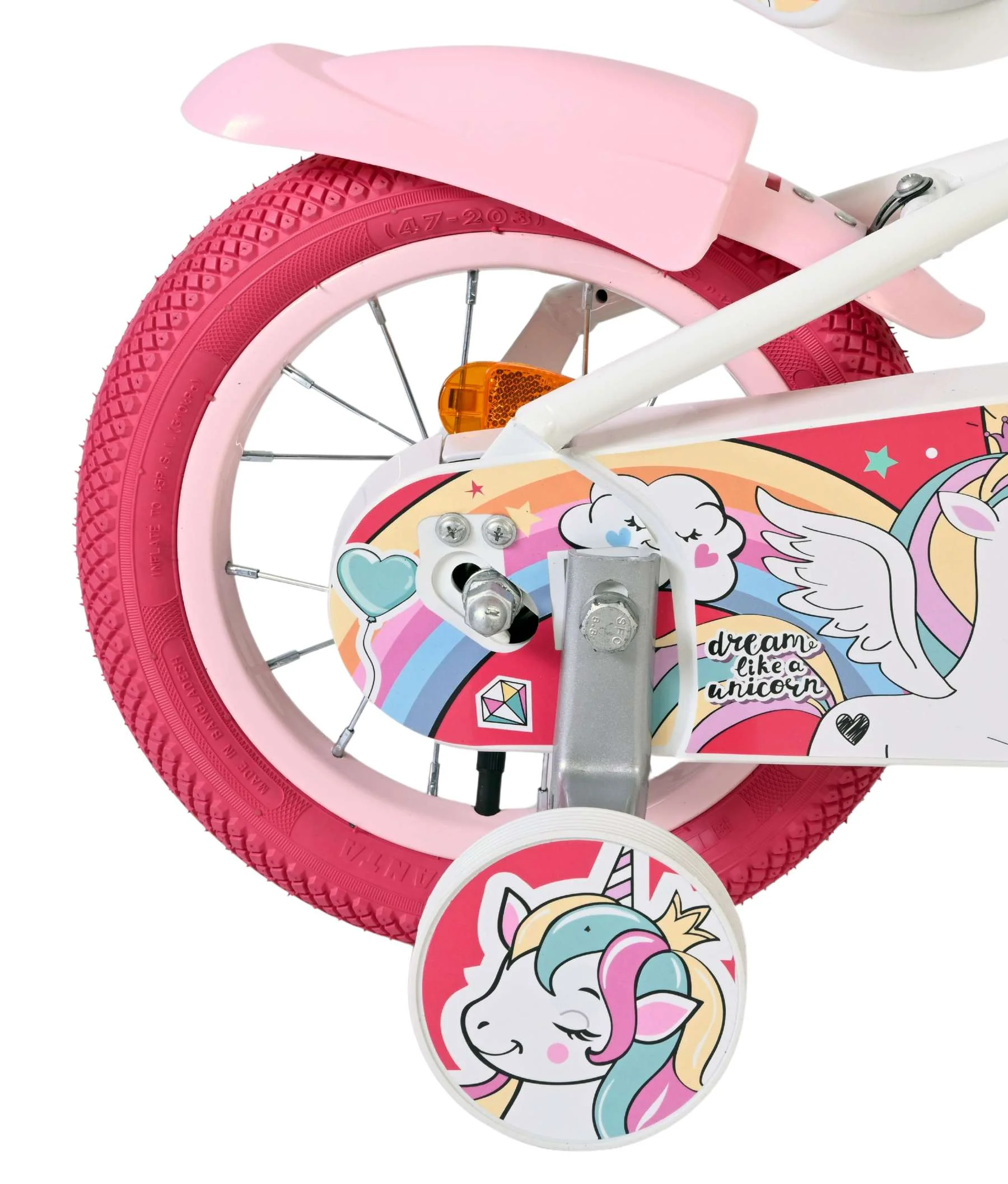Volare Unicorn Kinderfiets - Meisjes - 12 inch - Wit OUTLET - Image 2