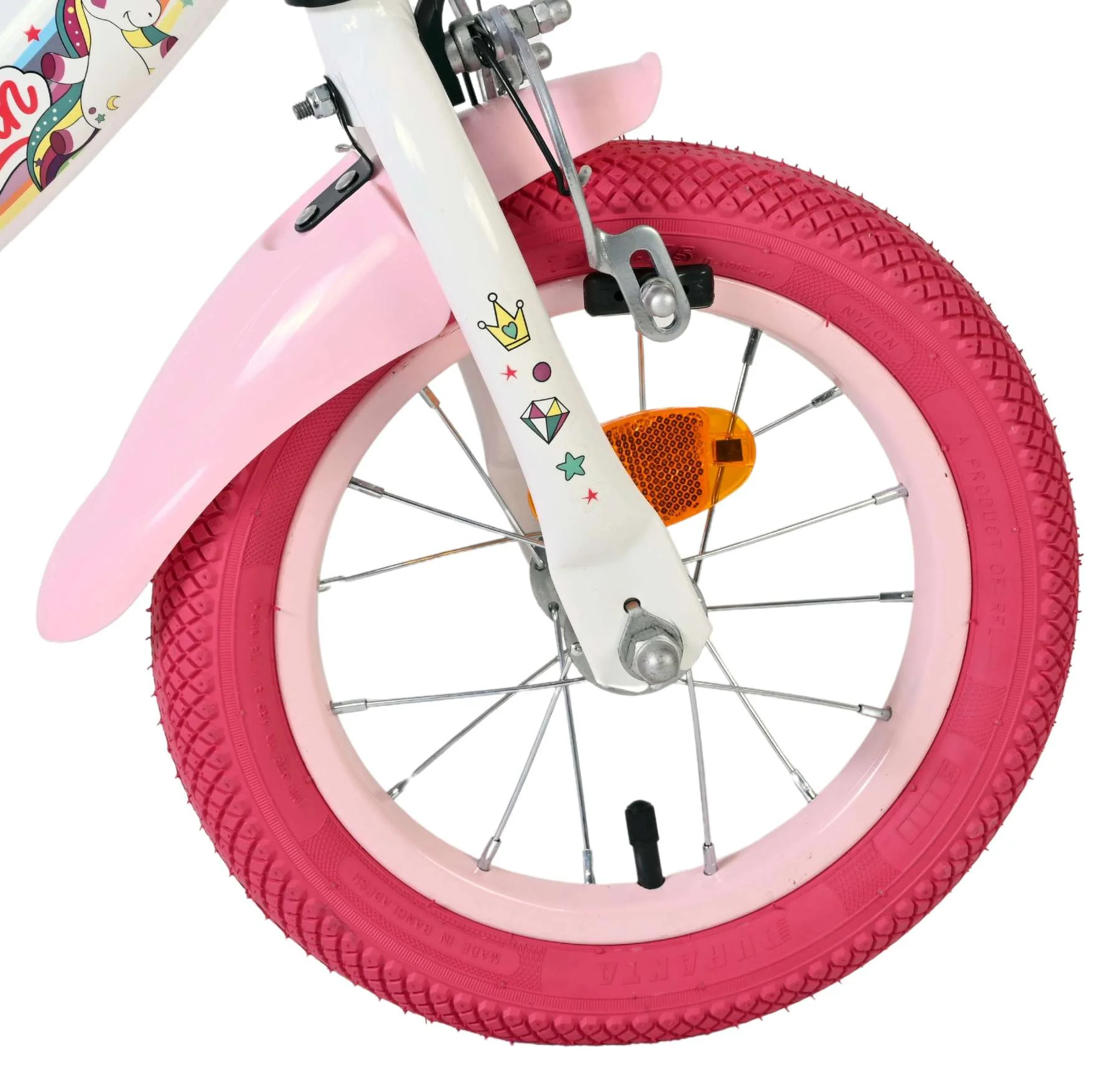 Volare Unicorn Kinderfiets - Meisjes - 12 inch - Wit OUTLET - Image 3