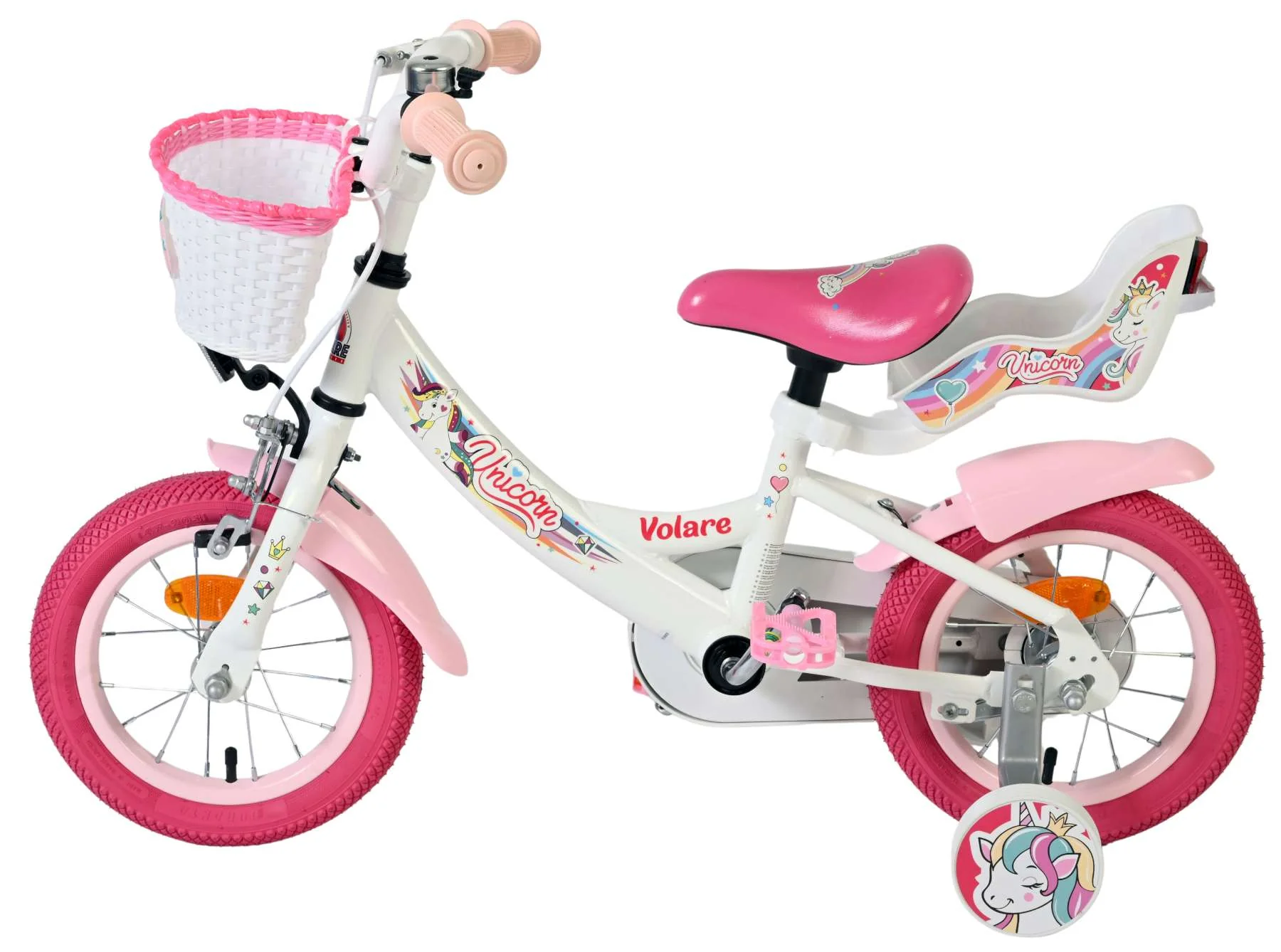 Volare Unicorn Kinderfiets - Meisjes - 12 inch - Wit OUTLET - Image 7