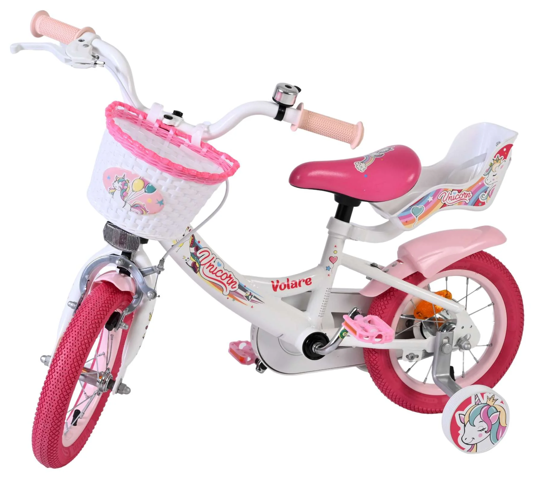 Volare Unicorn Kinderfiets - Meisjes - 12 inch - Wit OUTLET - Image 8