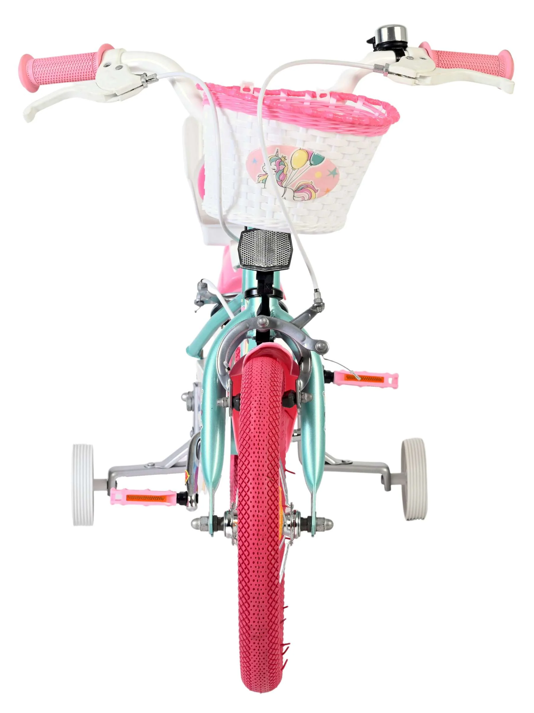 Volare Unicorn Kinderfiets - Meisjes - 14 inch - Groen - Twee Handremmen - Image 7