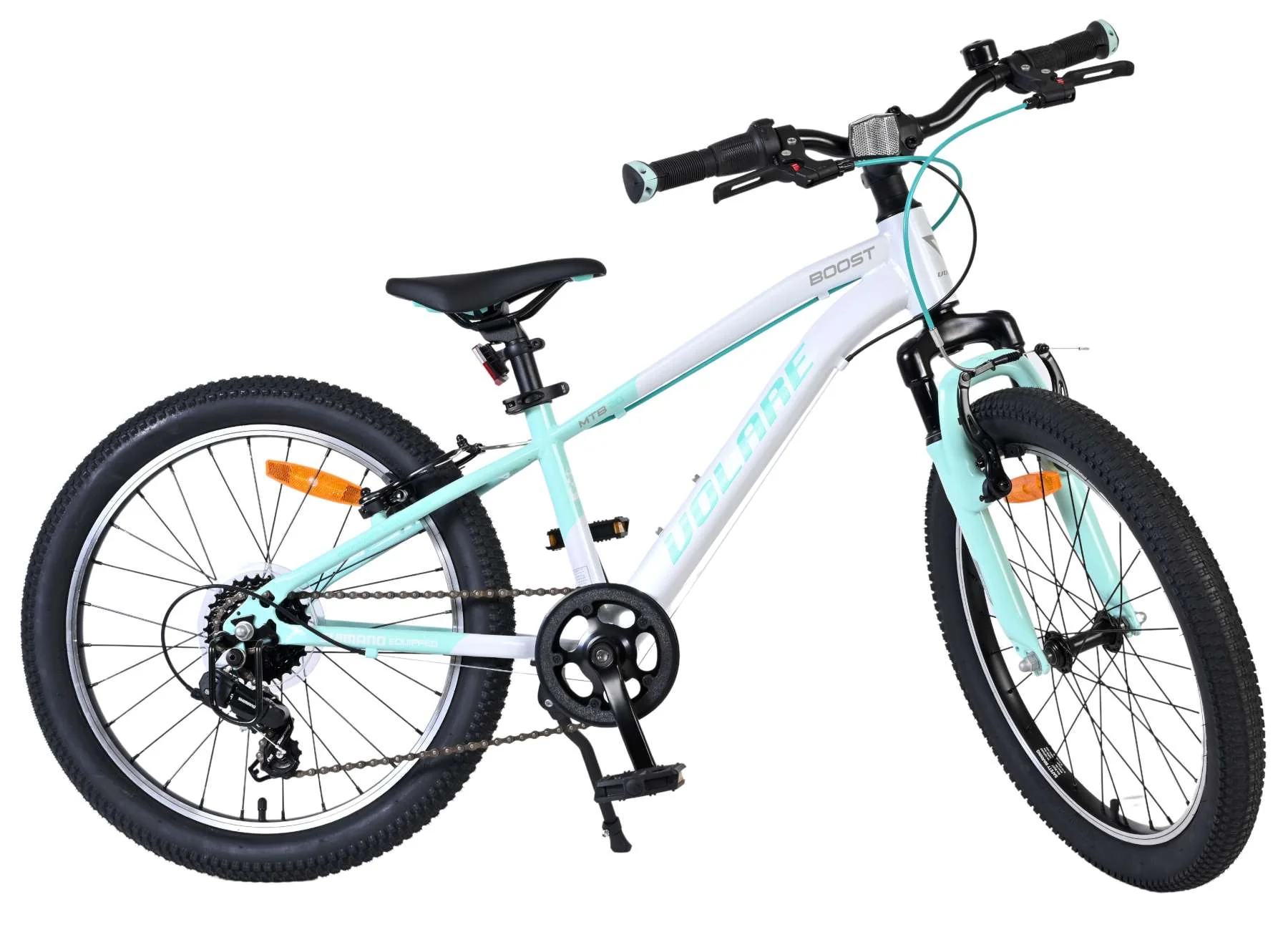 Volare Boost Kinderfiets - 20 inch - 7 Speed - Wit/Mintgroen - Image 12